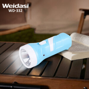 plastic high power widely used portable and rechargeable emergency flashlight bright torch light with plug
