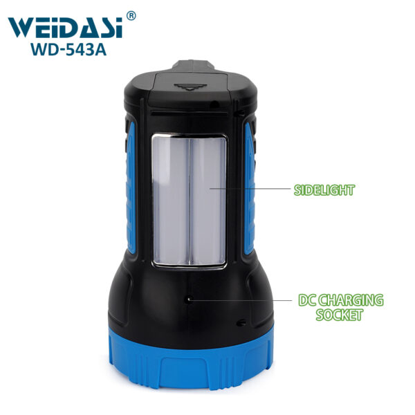 long range outdoor lighting led powerful searchlight with rechargeable camping lamp