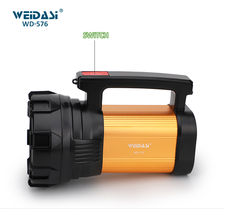 high power handled powerful rechargeable led searchlights camping lamp for sale