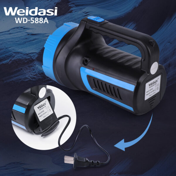 hand held led search light camping lamp portable led rechargeable searchlight camping led flashlight