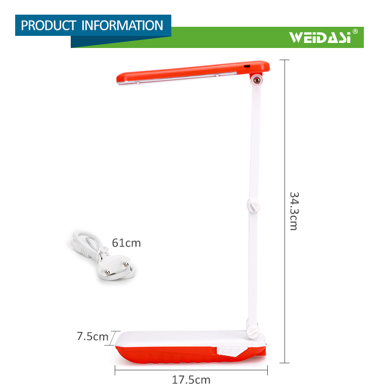 rechargeable solar lamp desk foldable led desk reading lamp with usb port