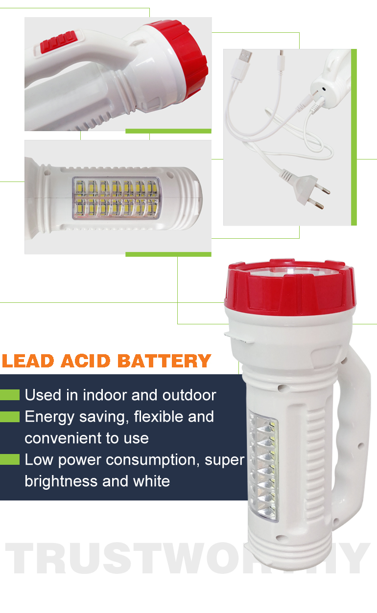 popular manual rechargeable powerful hand torch light with multifunctional