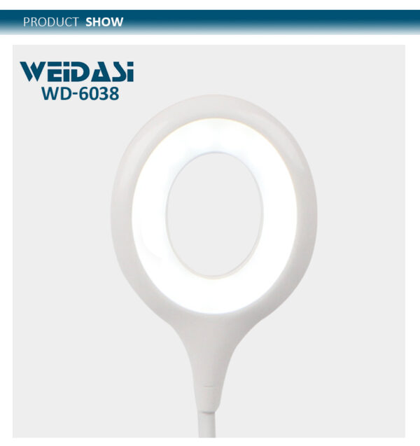 터치 스위치 책상 독서 램프가있는 미끄럼 방지 디자인 USB 인포트 LED 조명 독서 클램프 램프