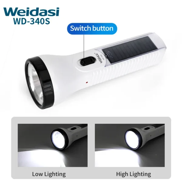 new arrival power flashlight torch solar flashlight camping led flashlight emergency torch light