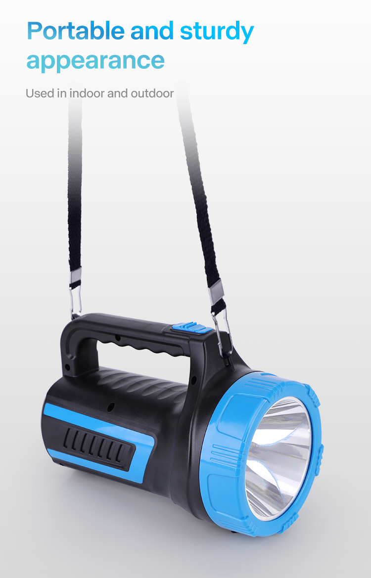 hand held led search light camping lamp portable led rechargeable searchlight camping led flashlight