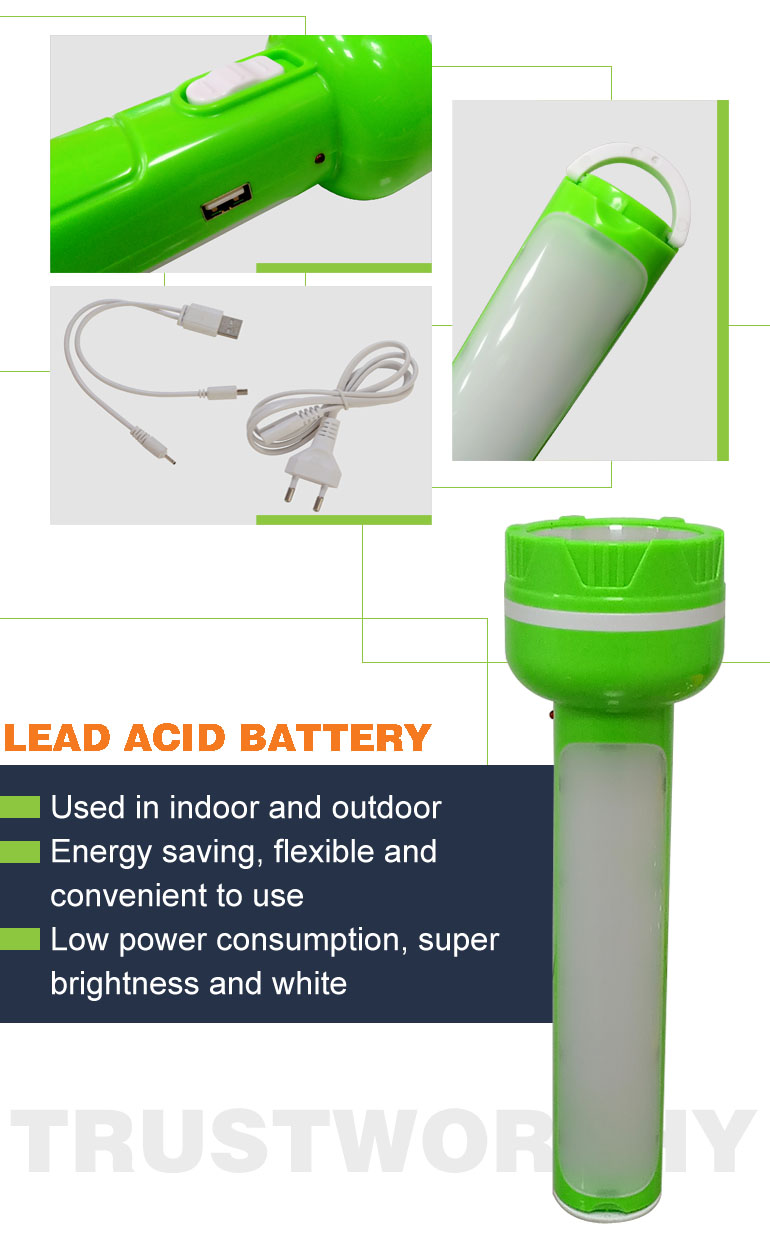 weidasi強力な照明充電式ソーラーフラッシュライトポータブル充電器付き