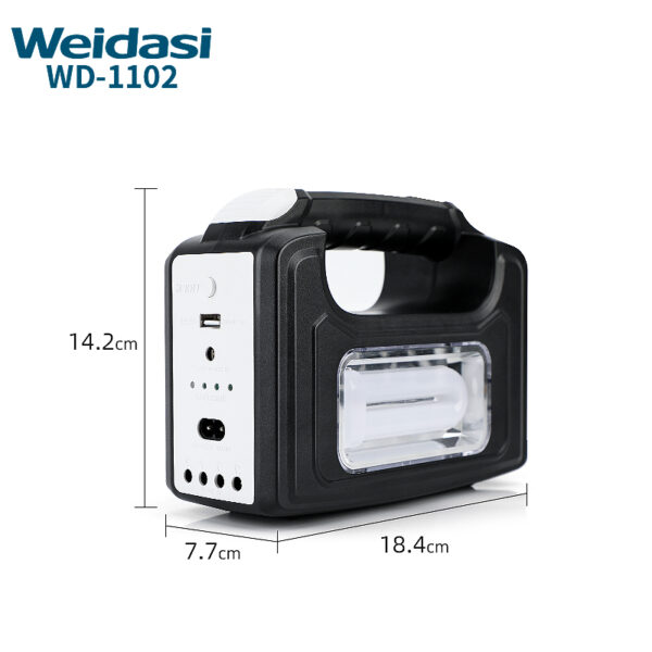 weidasi の前部ライトおよびサイドライトの非常灯 3 つの球根が付いている携帯用太陽照明キット