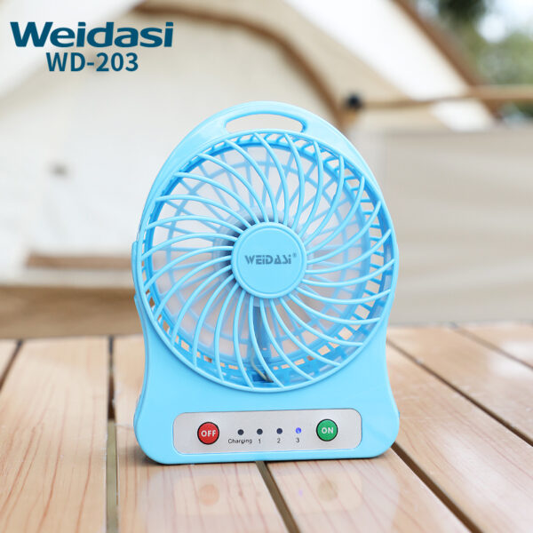3 way speed electric mini hand standing fan rechargeable with usb desk fan for home office