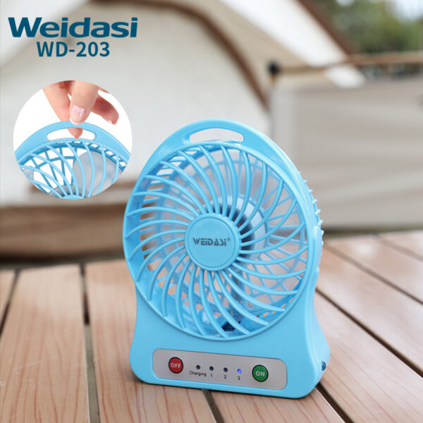 3 way speed electric mini hand standing fan rechargeable with usb desk fan for home office