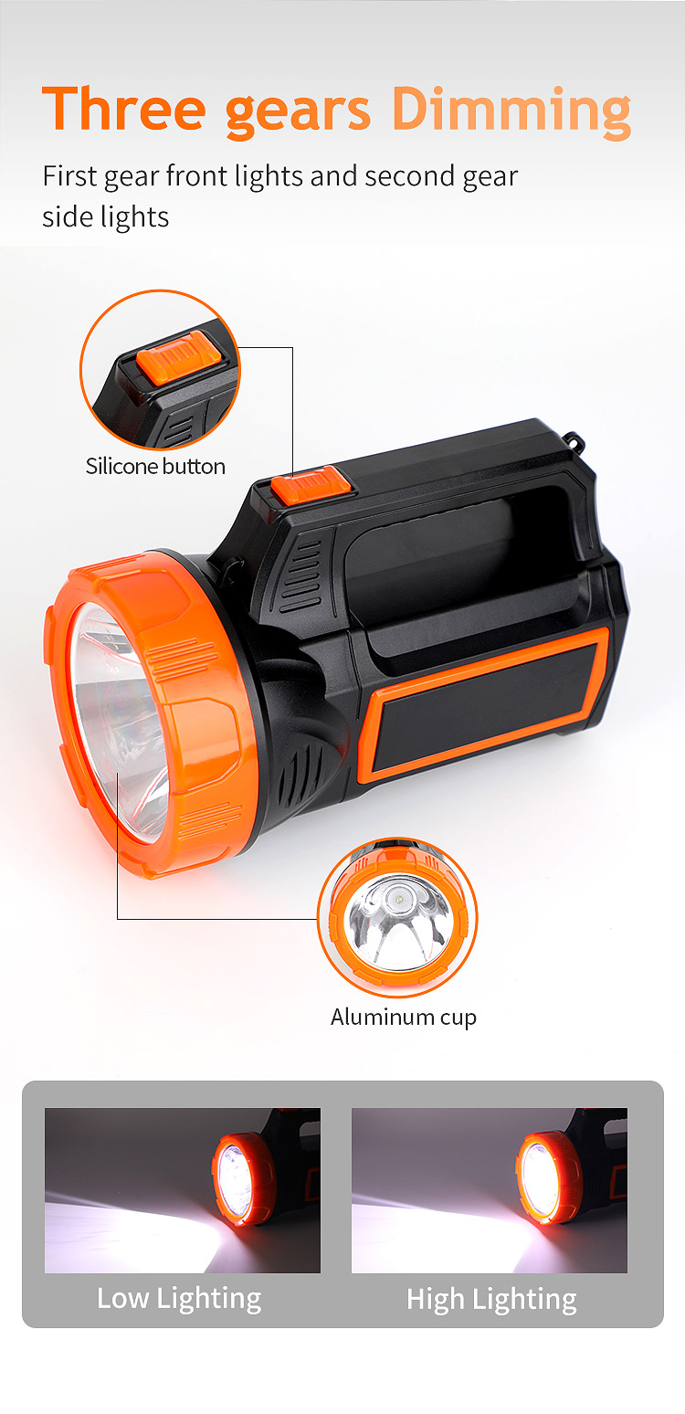 factory wholesale handheld rechargeable searchlight led high brightness powerful flashlight hand held light