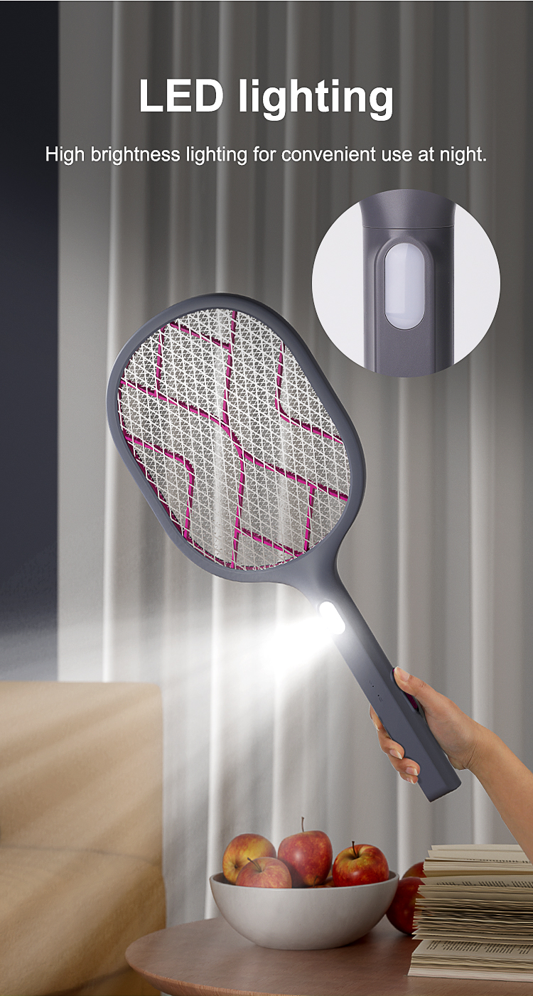 rechargeable fly killing electric mosquito killer racket for pest control
