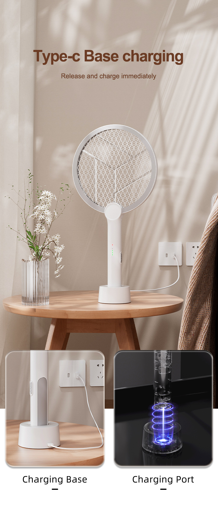 害虫駆除のための再充電可能なはえの殺害の電気カのキラー ラケット