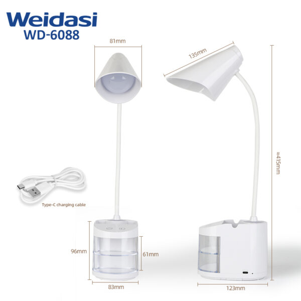 factory oem led table lamp portable usb rechargeable study desk lamp for bedside reading room