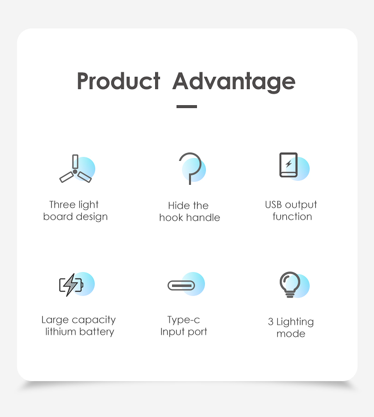충전식 비상 조명 멀티 기능 LED 비상 램프 야외용 휴대용 비상 조명