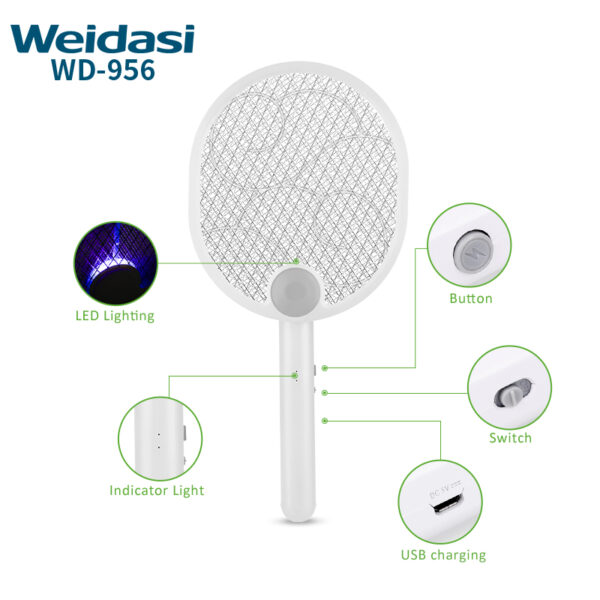 electric mosquito killer rechargeable battery with usb cable mosquito swatter new style fly swatter indoor (复制)