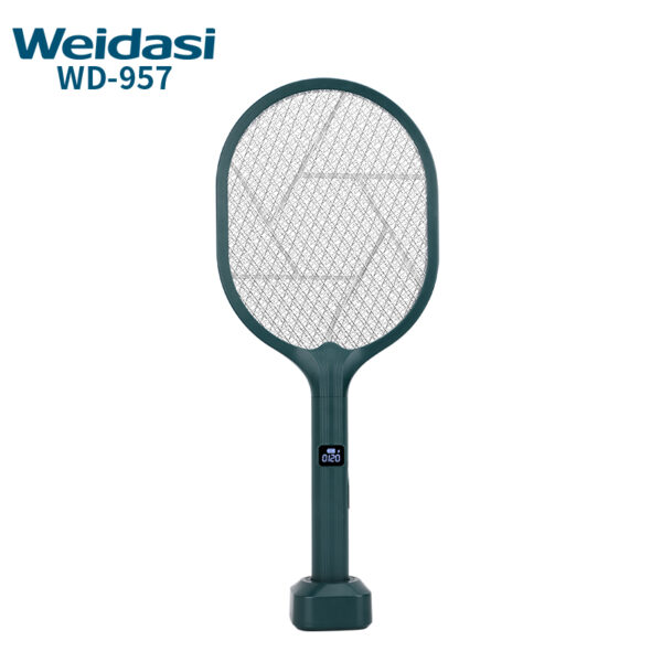 new design 3 in 1 rechargeable mosquito swatter with digital meter mosquito lamp