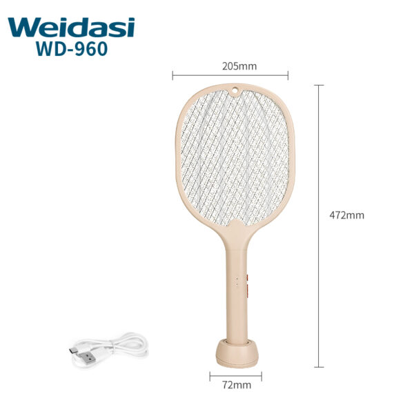weidasi rechargeable plastic mosquito bat electric fly swatter mosquito killing lamp