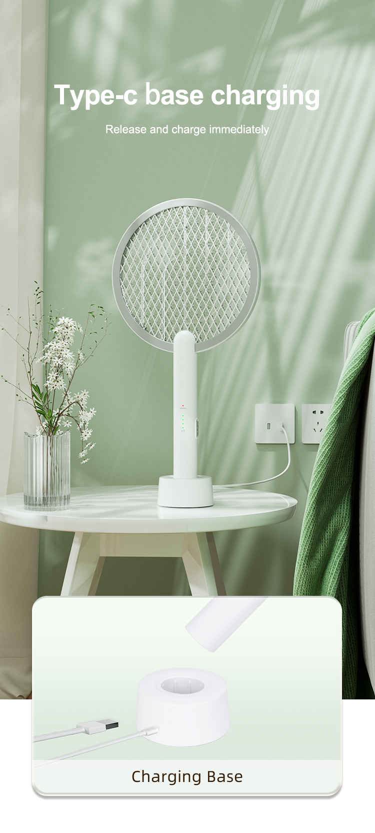 mosquito bat racket insect killer rechargeable electronic mosquito swatter