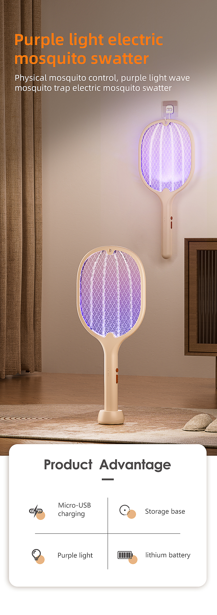weidasi rechargeable plastic mosquito bat electric fly swatter mosquito killing lamp