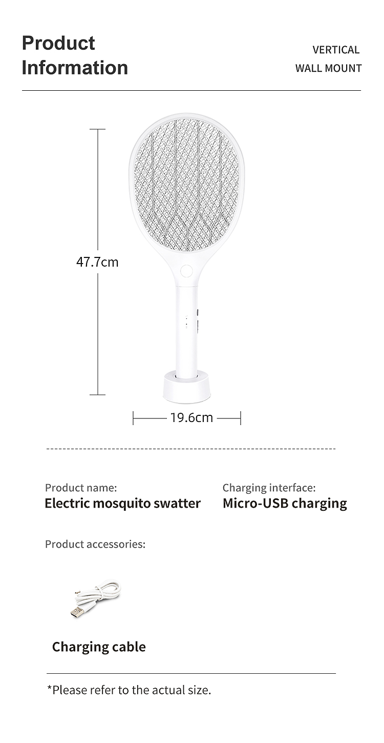 skd electric mosquito racket with uv light lamp usb rechargeable mosquito zapper